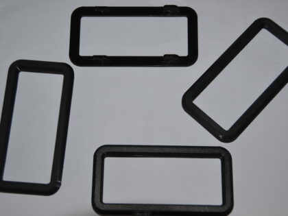 Escutcheon - Interior door surround. Black. Beta. 3D printed.