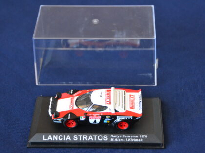 Model - Lancia Stratos, Pirelli. Sanremo Rallye 1978. M. Alen/I. Kivimaki.